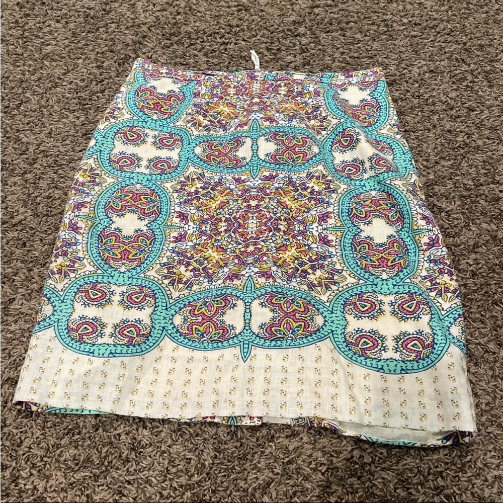 anthropologie maeve manolya linen blend skirt size 10